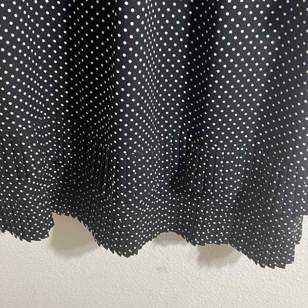 Kate spade New York Black & White PolkaDot midi dress dainty flowy Sz 10 - Picture 8 of 13